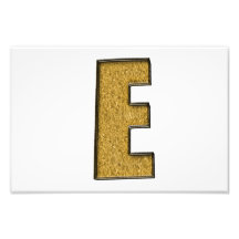 Bling Gouden E Fotoprints