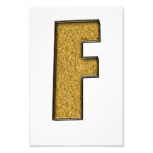 Bling Gouden F Fotoprints
