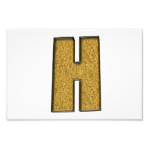 Bling Gouden H Foto Prints