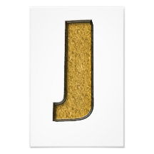 Bling Gouden J Fotoprints