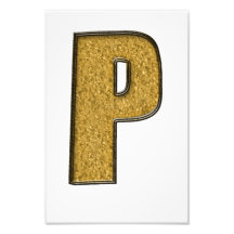 Bling Gouden P Fotoprints