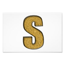 Bling Gouden S Fotoafdruk