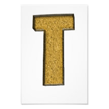 Bling Gouden T Fotoafdrukken