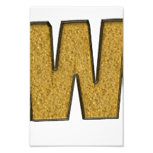 bling Gouden W Fotoprints