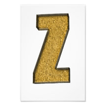 Bling Gouden Z Foto Afdrukken