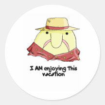 Blobfish des vacances adhésifs ronds
