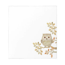 Bloc - notes musical de hibou d'arbre bloc-notes mémo