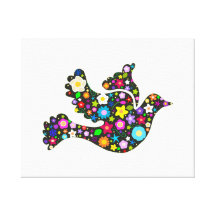 Bloemen Duif van bloemen Canvas Print
