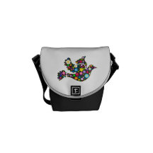 Bloemen Duif van bloemen Messenger Bags