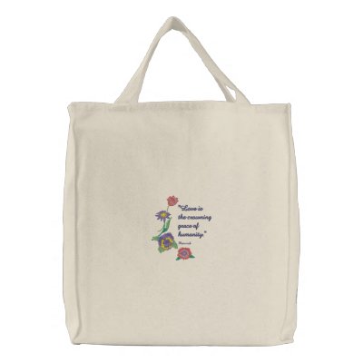 Bloemen en Liefde Canvas Tas