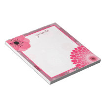 Bloemen en Stip Gepersonaliseerde Blocnote Notitieboek