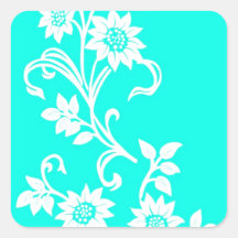 Bloemen Vierkante Sticker
