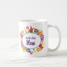BloemenGrens van het Mamma van de wereld de Beste Koffie Bekers