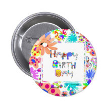 bloemhappy badges avec agrafe