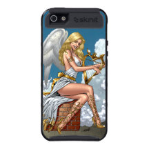 Blonde Engel met Gouden hart-Vormige Harp - Al Rio