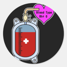 Blood type O シール・ステッカー