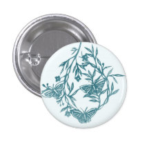 blue butterfly button