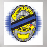 Blue Line mince Badge Poster