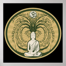 Boedha onder de Boom Bodhi Plaat