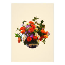 Boeket met Mums en Madeliefjes Uitnodiging