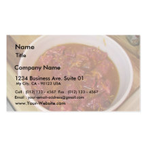 Boeuf mariné prêt pour la cuisson carte de visite