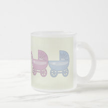 boguet de bébé rose et bleu tasse à café
