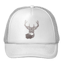 Bois - cerf commun de mâle de queue blanche casquettes