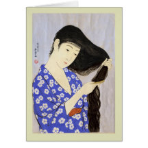 Bois de graveur japonais carte de vœux
