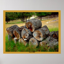 bois de pays de colline affiche