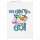 Boissons tropicales célébrant 60 carte de vœux