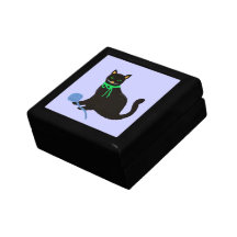 Boîte à bijoux de fil de chat