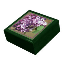 Boîte à bijoux faite sur commande verte des lilas 