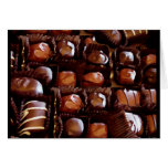 Boîte de chocolats, bonbons au chocolat à tentatio carte de vœux