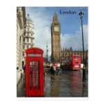 Boîte de téléphone de Londres Big Ben (par St.K) Cartes Postales