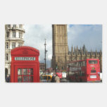 Boîte de téléphone de Londres et Big Ben (St.K) Autocollant