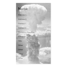 Bombe atomique nucléaire d'ARME NUCLÉAIRE LA PLUPA Modèles De Cartes De Visite