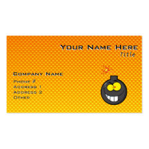 Bombe jaune-orange de bande dessinée cartes de visite professionnelles