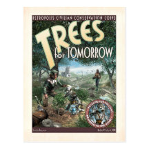 Bomen voor het Briefkaart van Morgen Wenskaart