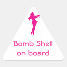 Bomshel Driehoekige Sticker