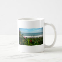 Bon à rien de plage de prune de plage tasse à café