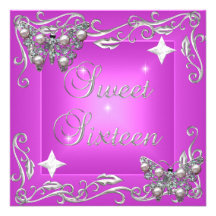 Bonbon 16 argent de rose de papillon de seize anni invitations