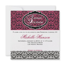 Bonbon invitation de seize anniversaires