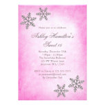 Bonbon rose de 16 d'hiver du pays des merveilles f faire-parts