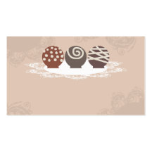 bonbons au chocolat à truffes faisant les affaires cartes de visite professionnelles