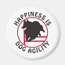 Bonheur d'agilité de Schipperke Aimants
