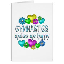 Bonheur de gymnastique cartes de vœux