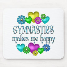 Bonheur de gymnastique tapis de souris