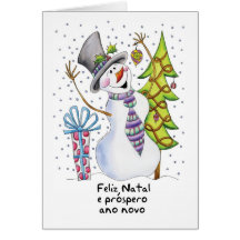 - Bonhomme de neige - bonhomme de neige heureux po Cartes De Vœux