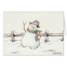 bonhomme de neige carte