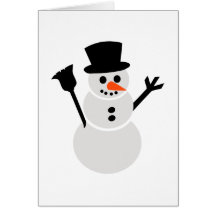 Bonhomme de neige carte de vœux
